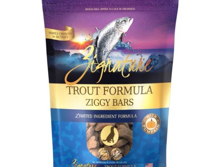 Zignature Ziggy Bars Trout Formula Grain Free Biscuit Dog Treats 12oz For Cheap