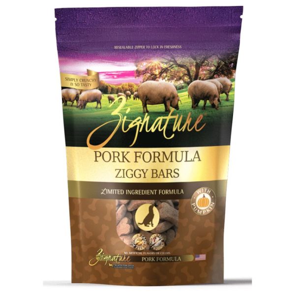 Zignature Ziggy Bars Pork Formula Grain Free Biscuit Dog Treats 12oz Fashion