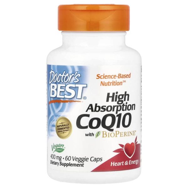 Doctor s Best High Absorption CoQ10 with BioPerine 400 mg 60 Veggie Capsules Hot on Sale