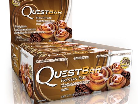 Quest Nutrition Protein Bar Cinnamon Roll 12 Bars 60g Each Fashion