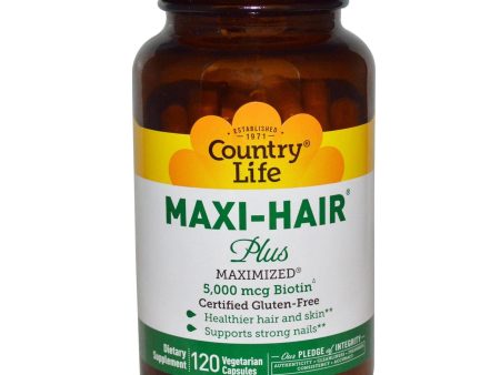 Country Life Gluten Free Maxi Hair Plus 120 Veggies Caps For Sale