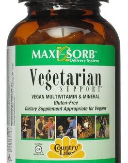 Country Life, Gluten Free, Vegetarian Support, Vegan Multivitamin & Mineral, 120 Veggie Caps For Cheap