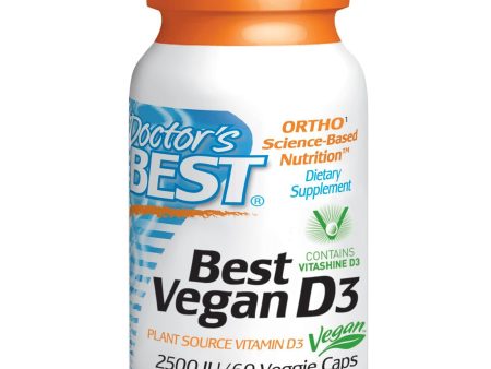 Doctor s Best Vegan D3 Contains “Vitashine D3“ 2500IU 60 Veggie Capsules For Cheap