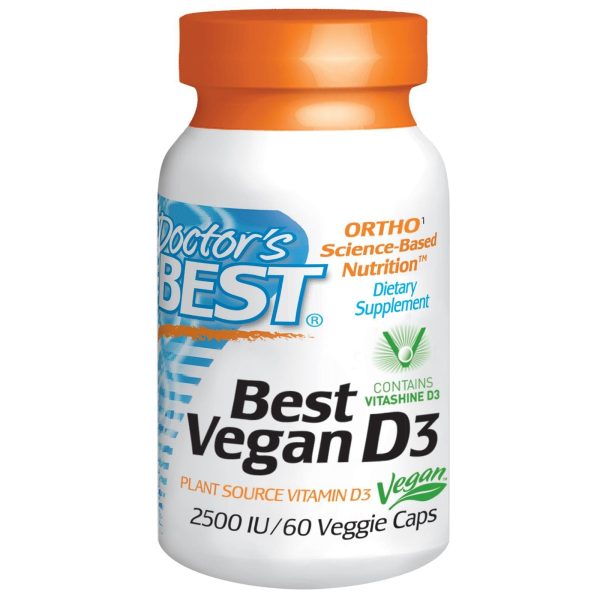 Doctor s Best Vegan D3 Contains “Vitashine D3“ 2500IU 60 Veggie Capsules For Cheap