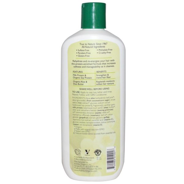 Aubrey Organics GPB Balancing Protein Shampoo Nutrient Blast Normal 11 fl oz 325ml Online now