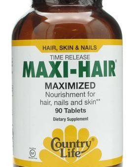 Country Life, Gluten Free, Maxi Hair, TIME RELEASE, 90 Tablets Online