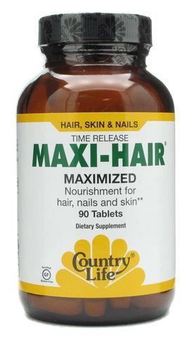 Country Life, Gluten Free, Maxi Hair, TIME RELEASE, 90 Tablets Online