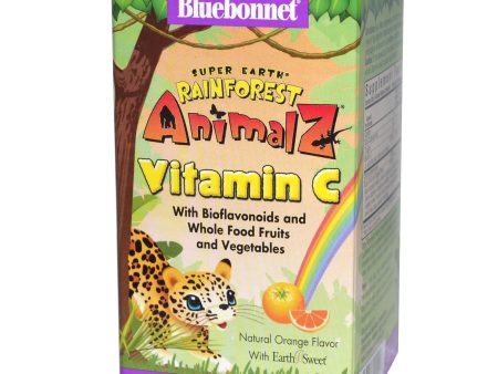 Bluebonnet, SuperEarth, Rainforest Animalz, Vitamin C, Orange , 90 Chewables Fashion