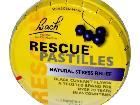 Bach Original Flower Essences Rescue Pastilles Natural Stress Relief 50 g 1.7 oz Pastilles Online now