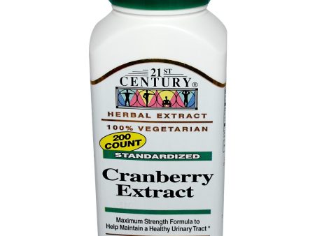 21st Century Health Care Cranberry Extract Standardised 200 Veggie Capsules Supply