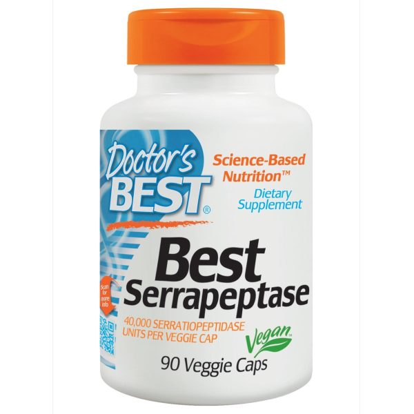 Doctor s Best Best Serrapeptase 40,000 SPU 90 Veggie Caps For Sale