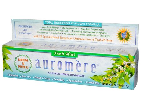 Auromere Herbal Toothpaste Fresh Mint (75ml) Online Sale