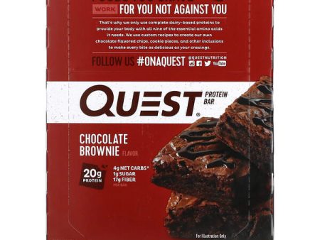 Quest Nutrition Protein Bar Chocolate Brownie 12 Bars 60g Each Discount