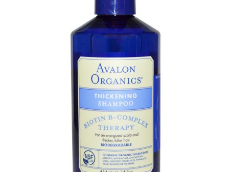 Avalon Organics, Biotin B-Complex Therapy, Thickening Shampoo, 14 fl oz, 414 ml Online Hot Sale