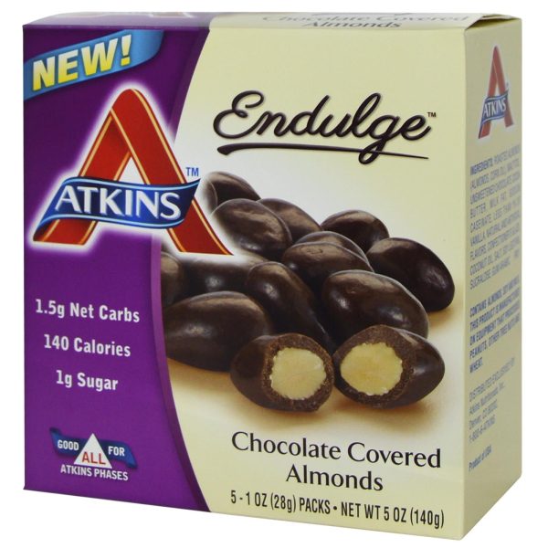 Atkins, Endulge, Chocolate Covered Almonds, 15 Packs, 28 g Each Hot on Sale