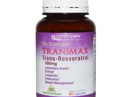 Biotivia Transmax Trans-Resveratrol 60 Capsules - Dietary Supplement For Discount