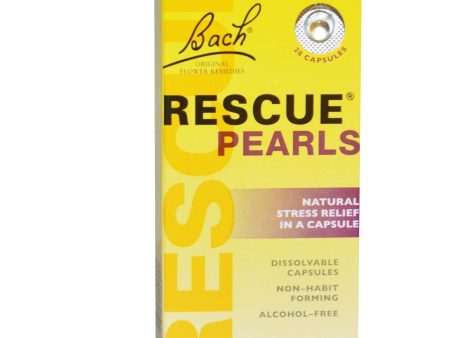 Bach Original Flower Essences Rescue Pearls Natural Stress Relief in a Capsule 28 Capsules Hot on Sale