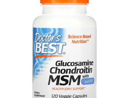 Doctor s Best, Glucosamine Chondroitin MSM with OptiMSM, 120 Veggie Caps For Discount