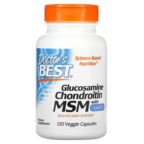 Doctor s Best, Glucosamine Chondroitin MSM with OptiMSM, 120 Veggie Caps For Discount