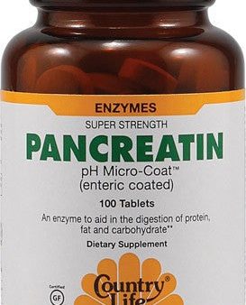 Country Life Pancreatin Gluten Free 100 Tablets - Dietary supplement Fashion