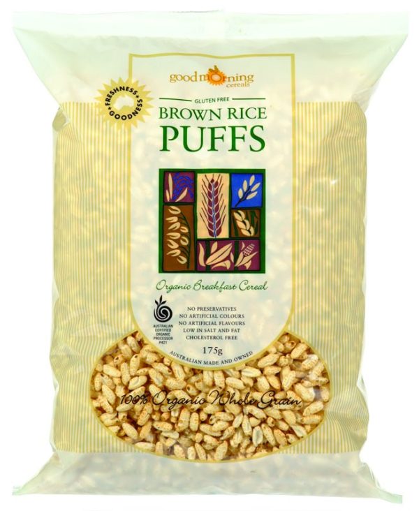 Good Morning Cereals, Brown Rice Puffs, Gluten Free, 175 g Online now