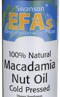 Swanson EFAs 100% Natural Macadamia Nut Oil, Cold Pressed 474ml Hot on Sale