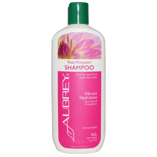 Aubrey Organics, Rosa Mosqueta Shampoo, Vibrant Hydration, All Hair Types, 11 fl oz, 325ml Supply