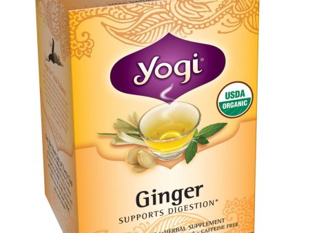 Yogi Tea, Ginger, Caffeine Free, 16 Tea Bags, 32g - Herbal Supplement For Cheap