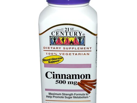 21st Century Health Care,Cinnamon,500 mg, 120 Veggie Capsules Hot on Sale