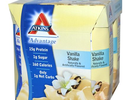 Atkins Advantage Vanilla Shake 4 Shakes 325ml Each on Sale