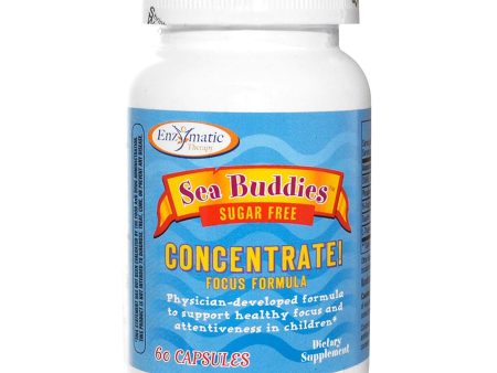 Enzymatic Therapy, Sea Buddies, Concentrate! Focus Formula, Sugar Free, 60 Capsules on Sale