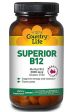 Country Life Gluten Free Superior B12 Berry Flavor 3000 mcg 50 Sublingual Lozenges Hot on Sale