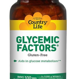 Country Life Glycemic Factors Gluten Free 100 Tablets For Cheap