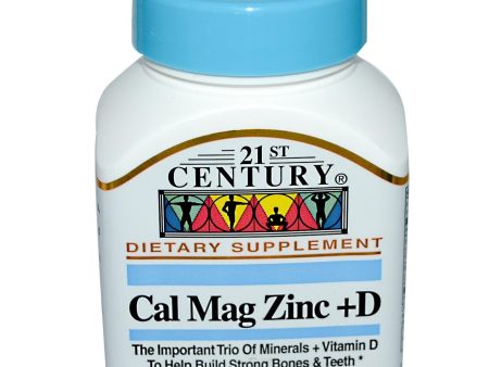 21st Century Health Care Cal Mag Zinc Plus D 90 Tablets Supply