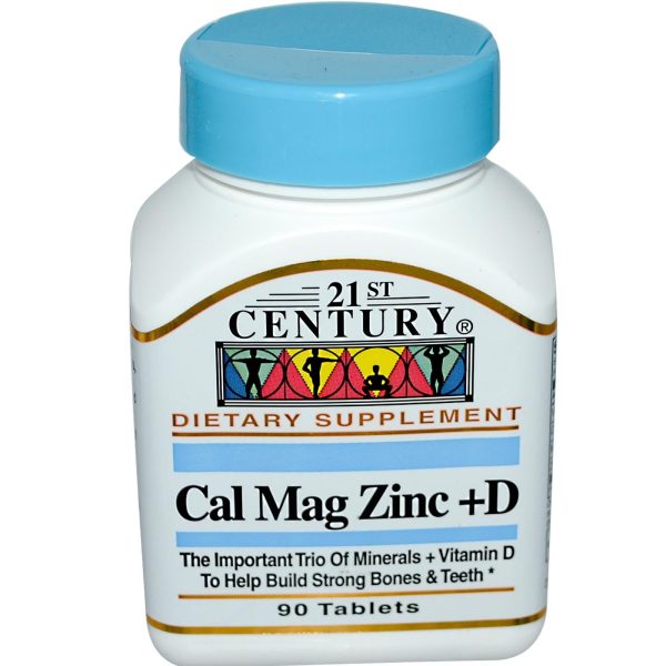 21st Century Health Care Cal Mag Zinc Plus D 90 Tablets Supply