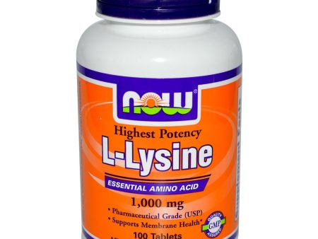 Now Foods L-Lysine 1,000mg 100 Tablets Online