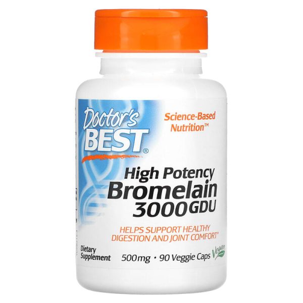 Doctor s Best, High Potency Bromelain 3000 GDU, 500 mg, 90 Veggie Caps Online Hot Sale