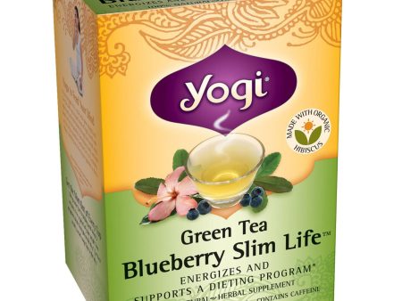 Yogi Tea, Green Tea Blueberry, Slim Life, 16 Tea Bags, 32g Sale