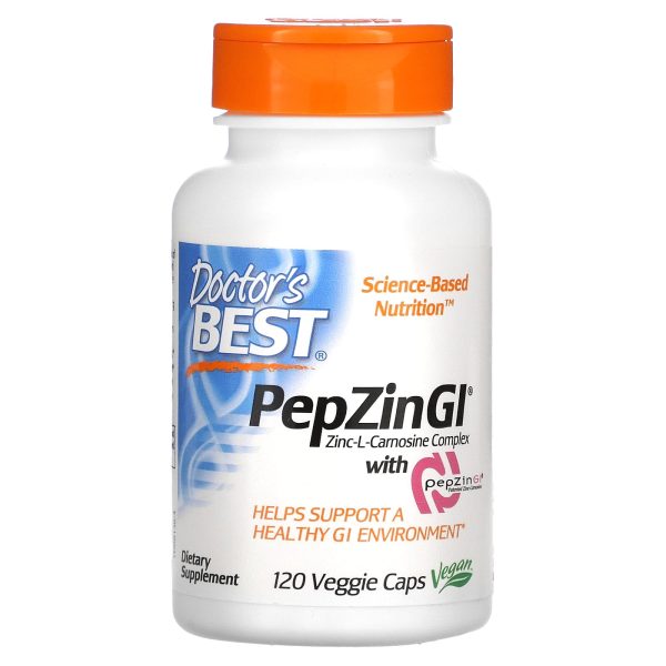 Doctor s Best, PepZin GI, Zinc-L-Carnosine Complex, 120 Veggie Caps Hot on Sale