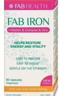 FAB Iron + B Complex & Zinc 60 VCaps - Dietary Supplement Supply