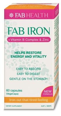 FAB Iron + B Complex & Zinc 60 VCaps - Dietary Supplement Supply