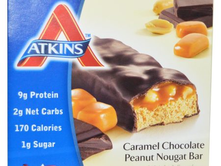 Atkins, Caramel Chocolate Peanut Nougat Bar, 15 Bars, 44 g Each Discount