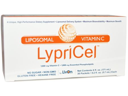 LivOn Laboratories Lypricel Liposomal (Lypo-Spheric) Vitamin C 30 Packets 5.7 ml 0.2 fl oz Each Online Hot Sale