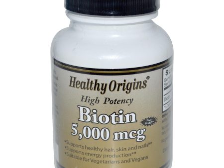 Healthy Origins, Biotin, High Potency, 5000 mcg, 60 VCaps Online now