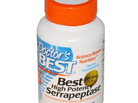 Doctor s Best High Potency Serrapeptase 120,000 SPU s 90 Veggie Caps Online Hot Sale