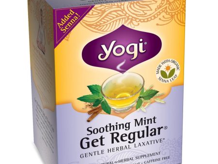 Yogi Tea, Get Regular, Soothing Mint, Caffeine Free, 16 Tea Bags, 32gs on Sale