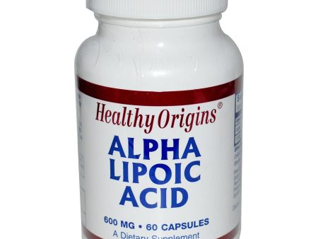 Heathy Origins Alpha Lipoic Acid 600mg 60 Capsules Hot on Sale