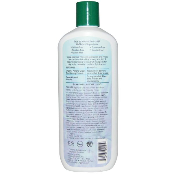 Aubrey Organics, Green Tea Shampoo, Fast-Track Clarifier, 11fl oz, 325ml Online