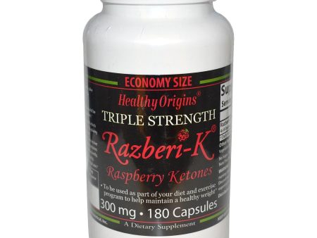 Healthy Origins, Razberi-K, Raspberry Ketones, 300 mg, 180 Capsules Online now