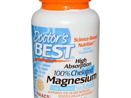 Doctor s Best High Absorption Magnesium 100% Chelated with Albion Minerals 100mg 120 Tablets Hot on Sale